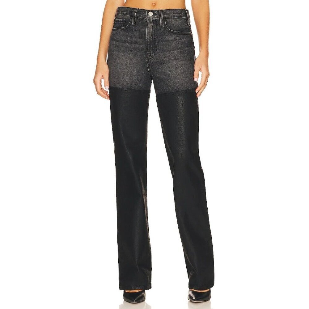 Frame Le Jane Denim Straight Leg Coated in Midnight Mix Sz 30 NWT $298 - Picture 2 of 4
